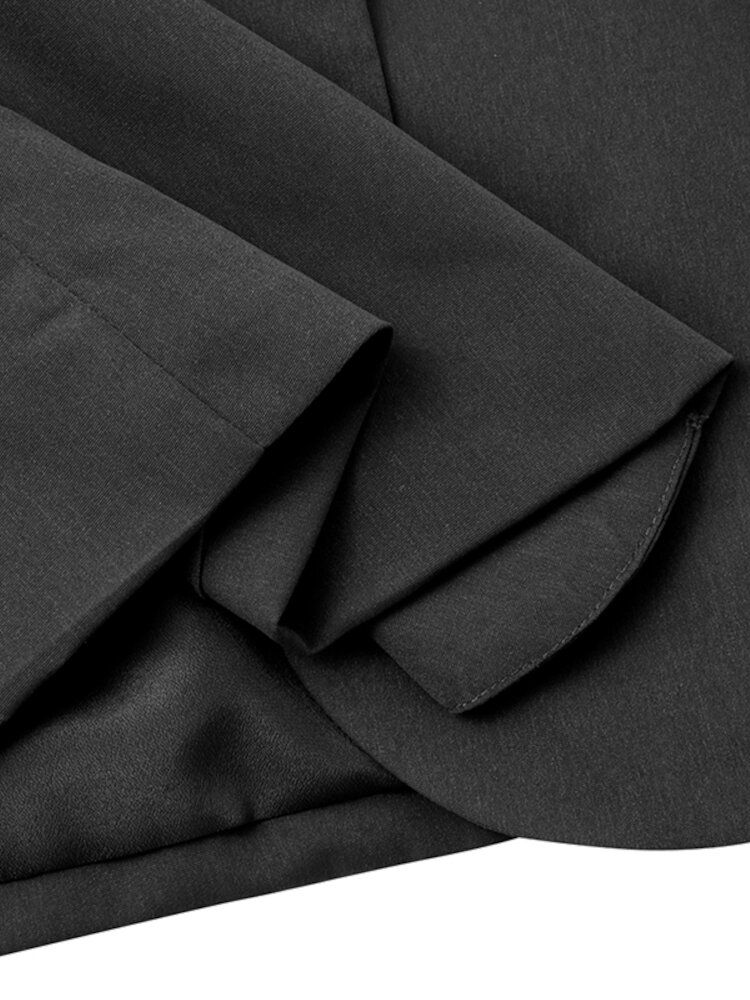 Kobiety Z Pełnym Rękawem Solidna Rozrywka Retro Praca Odzież Robocza Blazer