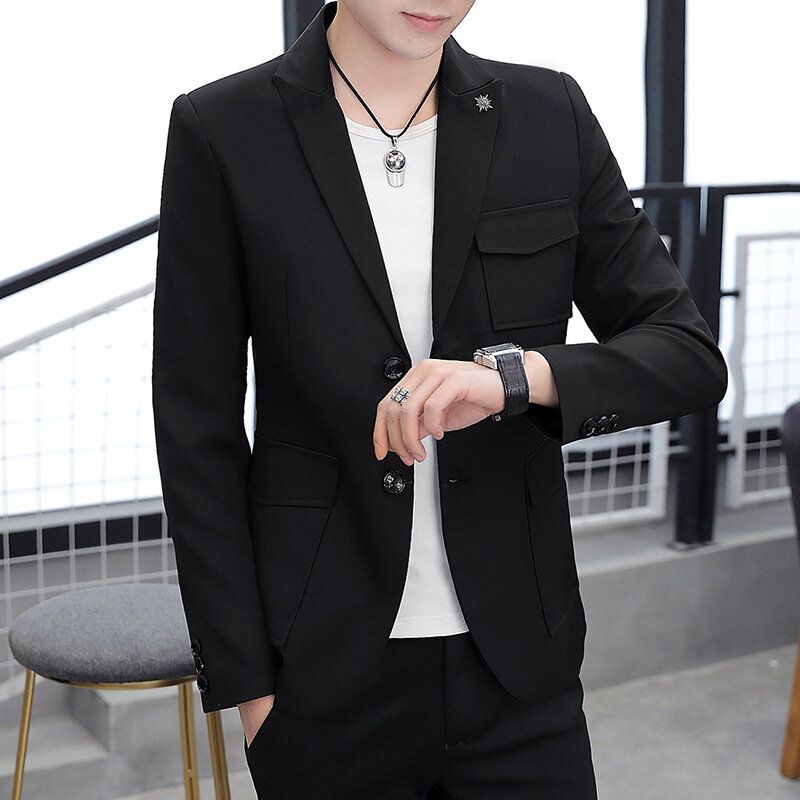 Męskie Projektowe Kurtki Z Nadrukiem Casual Slim Fit Blazers