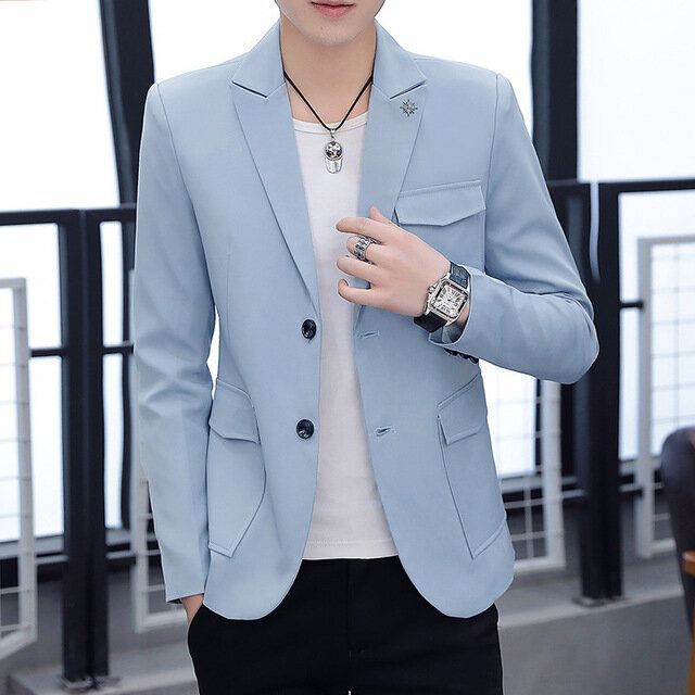 Męskie Projektowe Kurtki Z Nadrukiem Casual Slim Fit Blazers