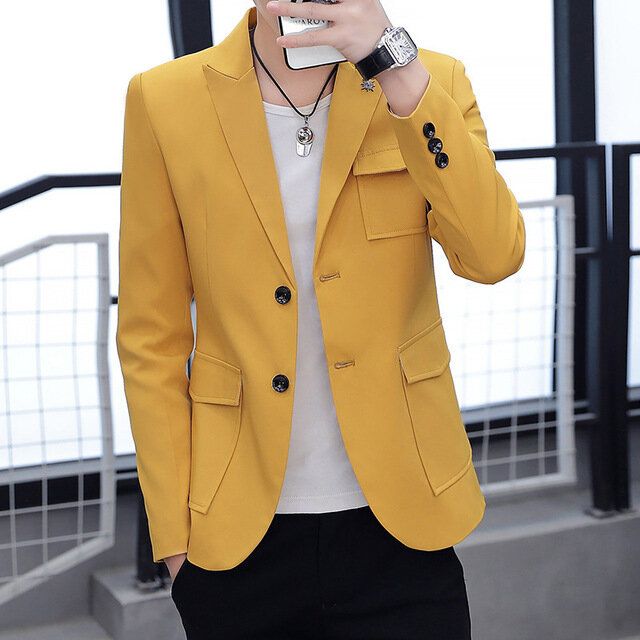 Męskie Projektowe Kurtki Z Nadrukiem Casual Slim Fit Blazers