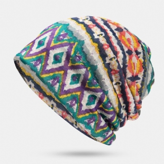 Damski Wielofunkcyjny Druk Turbanowy CZapka Na Co Dzień Letni Odkryty Ocieplacz Na Szyję Dobra Elastyczna Miękka CZapka Beanie
