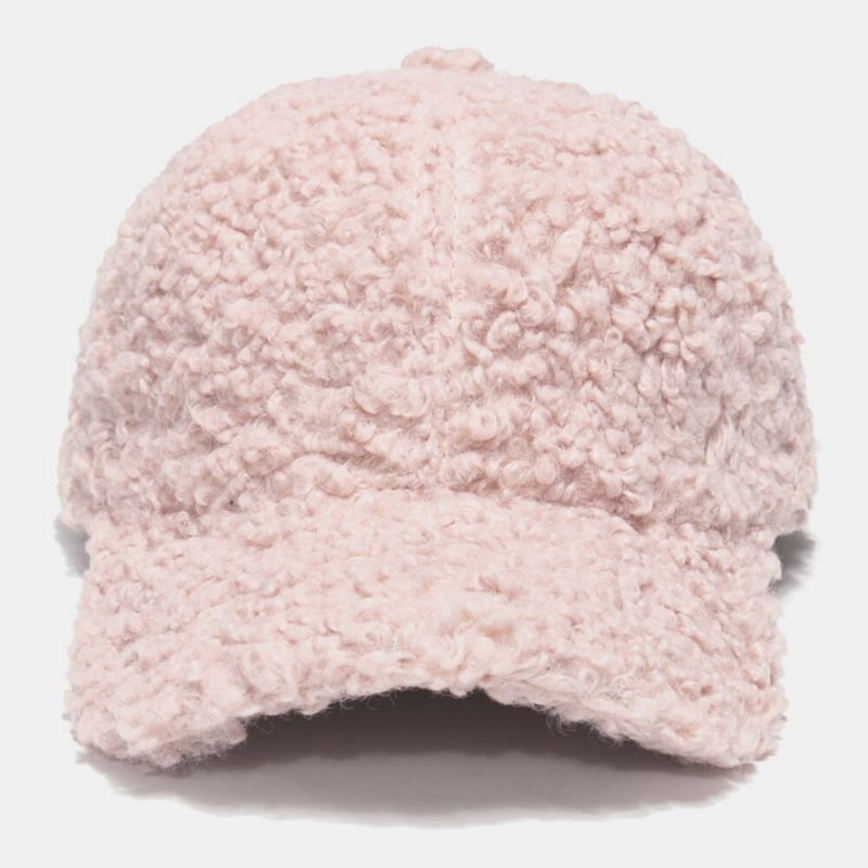 Kobiety Lamb Hair Miękkie Ciepłe Zimowe Outdoor All-match Sweet Sunvisor Baseball Hat