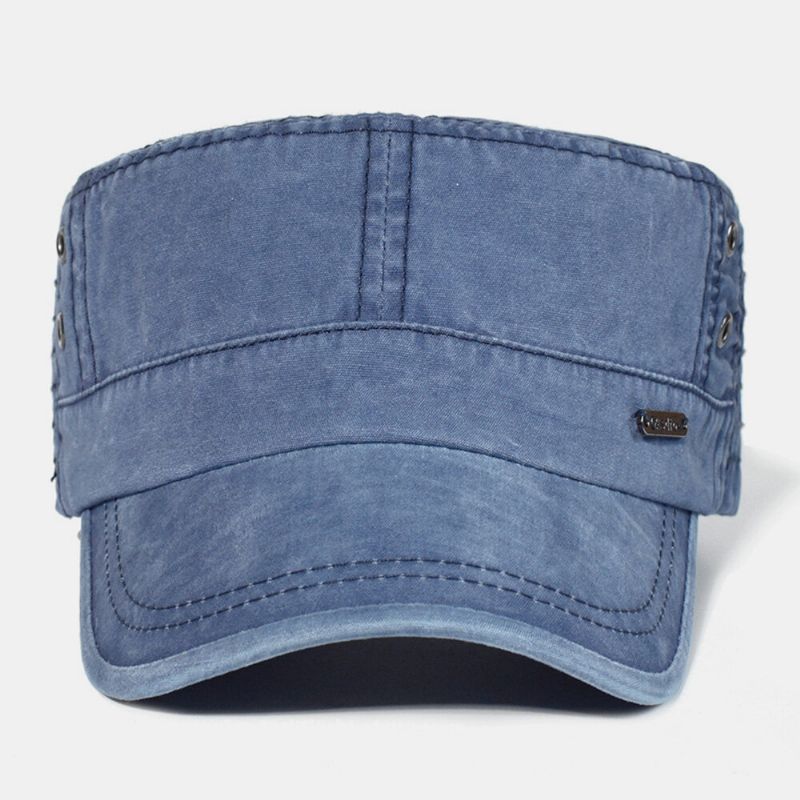 Męska Bawełniana CZapka Z Szerokim Rondem Z Płaskim Daszkiem Outdoor Mountaineering Sunshade Military Caps
