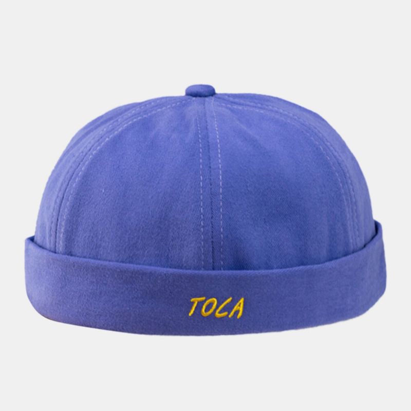 Męska Bawełniana Litera Haftowana Ulica Retro CZapka Beanie CZapka Właściciela CZapka CZaszka