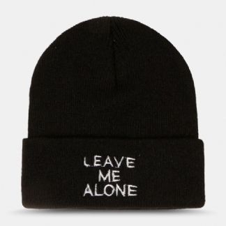 Unisex CZapka Beanie Akryl Dzianiny Litery Haftowane Zwinięty Cały Mecz Ciepła CZapka CZapka Dzianinowa