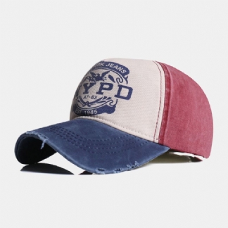 Unisex Make-old Letter Eagle Printed Twill Cap Summer Travel Sunshade Baseball Cap