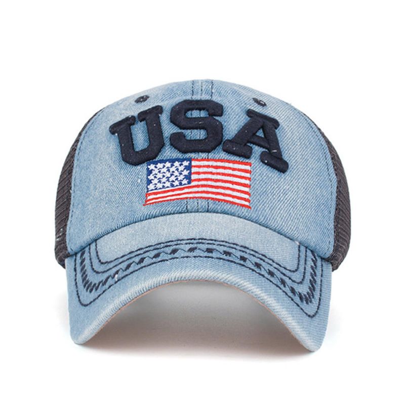 Unisex Vintage Patriotyczna CZapka Z Daszkiem Stylowa W Trudnej Sytuacji CZapka Z Flagą Amerykańską