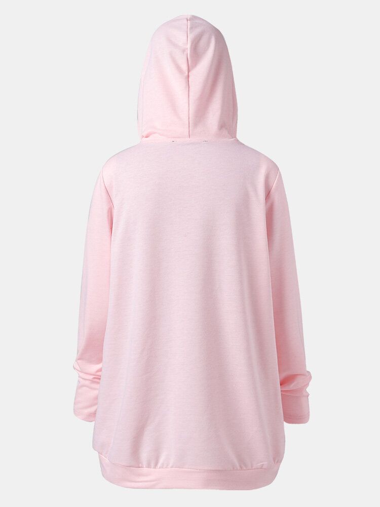 Kobiety Z Długim Rękawem Snood Z Golfem Casual Bluzy Z Kieszonką Na Kieszonkę