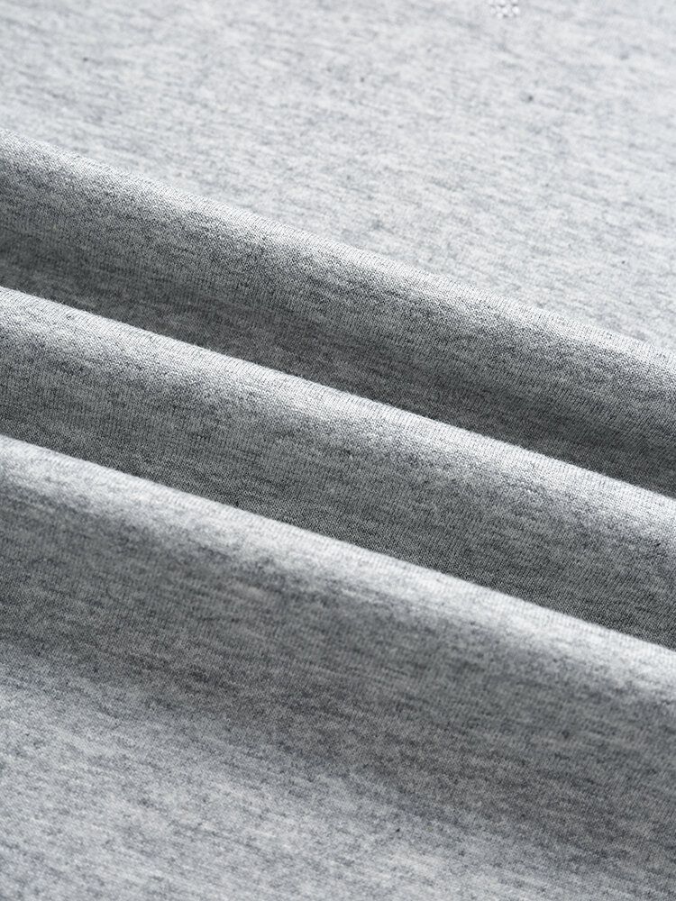 Męska Bawełniana Bluza Z Okrągłym Dekoltem W Geometryczny Patchwork