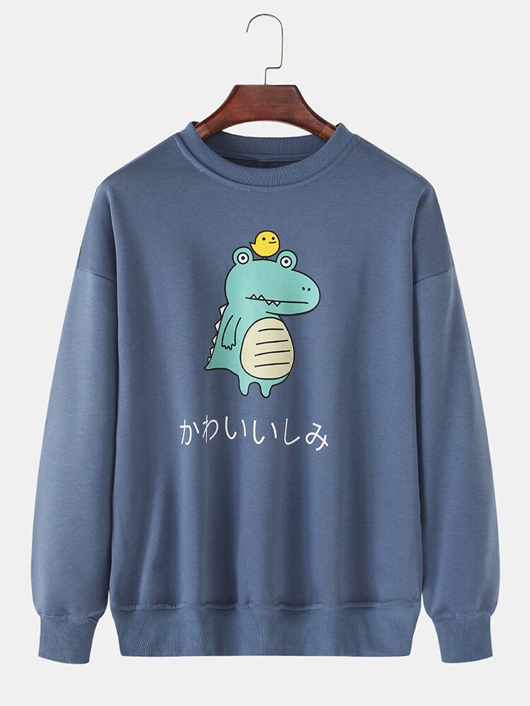 Męski Sweter Z Nadrukiem Zwierzęcym Dtop Bluzy Na Ramię