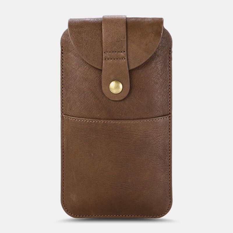 Męska Torba Z Prawdziwej Skóry W Stylu Vintage Długa Torba Na Telefon Torba Na Pasek Torba Na Pasek