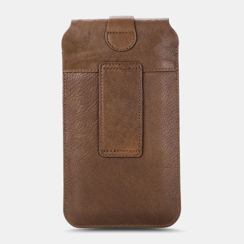 Męska Torba Z Prawdziwej Skóry W Stylu Vintage Długa Torba Na Telefon Torba Na Pasek Torba Na Pasek