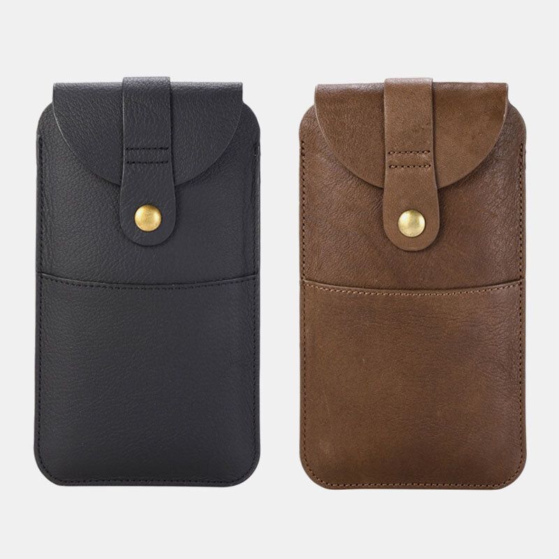 Męska Torba Z Prawdziwej Skóry W Stylu Vintage Długa Torba Na Telefon Torba Na Pasek Torba Na Pasek