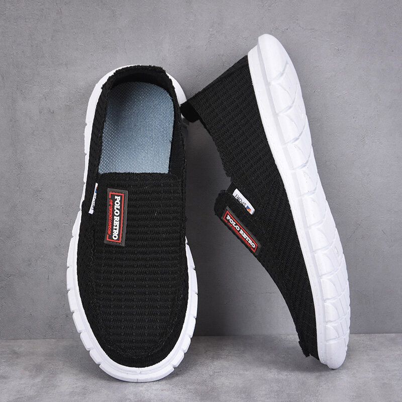Męska Oddychająca Tkanina Miękkie Dno Lekkie Wsuwane Wygodne Robocze Buty W Stylu Casual