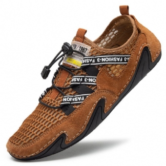 Męskie Oddychające Gumki Ze Skóry Świńskiej Ręcznie Szyte Buty