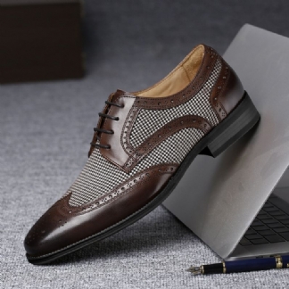Mężczyźni Brogue Łączenie Biznesowe Formalne Sznurowane Buty Oksfordzie