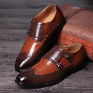 Mężczyźni Brogue Rzeźbione Casual Business Office Skórzane Oksfordzie