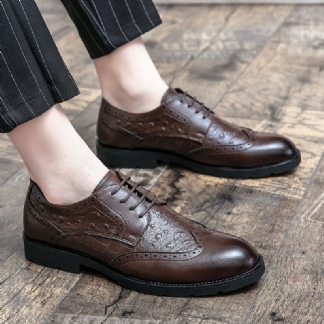 Mężczyźni Oddychająca Miękka Podeszwa Z Mikrofibry Krótkie Buty W CZystym Kolorze Oksfordzie Casual Business Buty