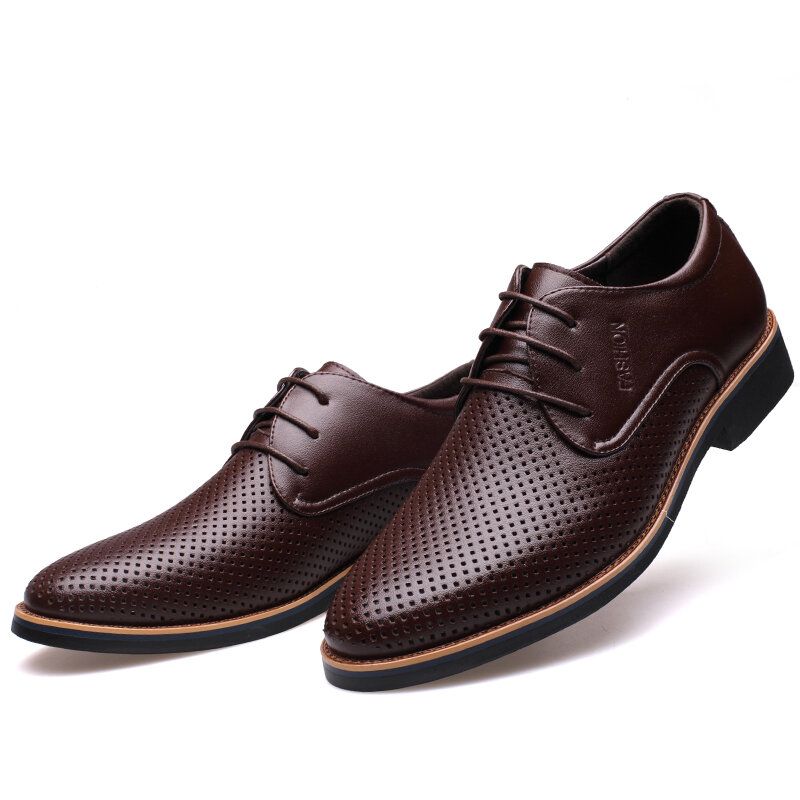 Oddychająca Z Mikrofibry Wydrążona Business Casual Oksfordzie