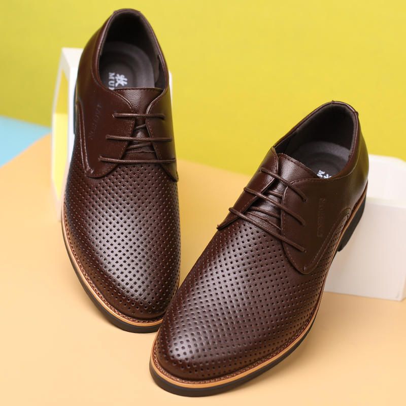 Oddychająca Z Mikrofibry Wydrążona Business Casual Oksfordzie