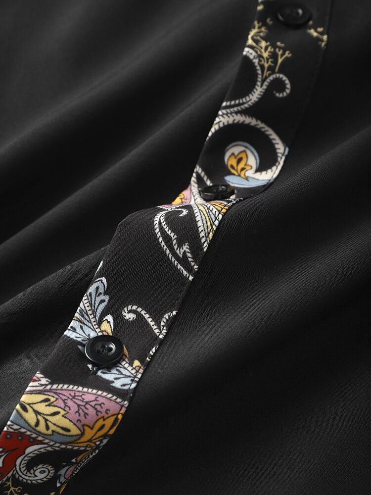 Męska Koszulka Z Krótkim Rękawem W Kolorowy Wzór Paisley W Stylu Etnicznym