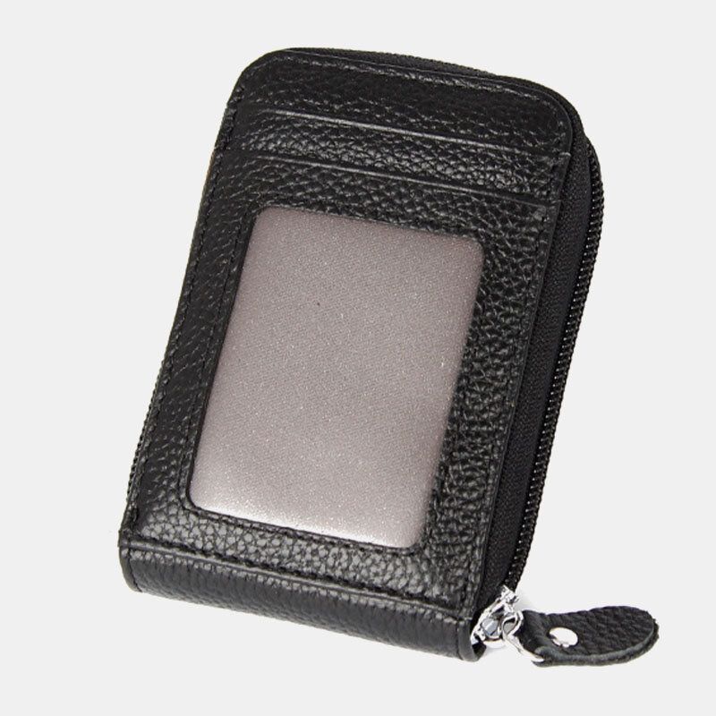 Kobiety Z Prawdziwej Skóry Rfid Anti-theft Organ Shape Etui Na Karty Z Wieloma Gniazdami Portfel Na Karty