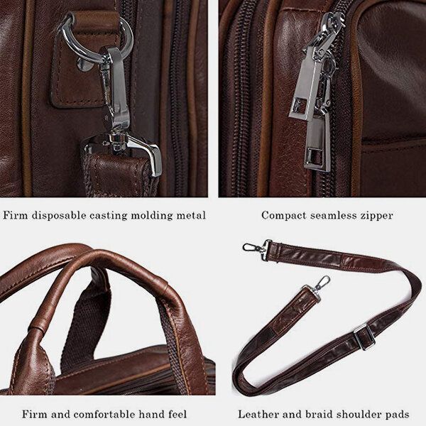 Mężczyźni Wielofunkcyjna Wielo-kieszeniowa Wodoodporna 15.6 Cal Torba Na Laptop Teczka Biznesowa Torebka Crossbody Torba Nauczyciel Torba