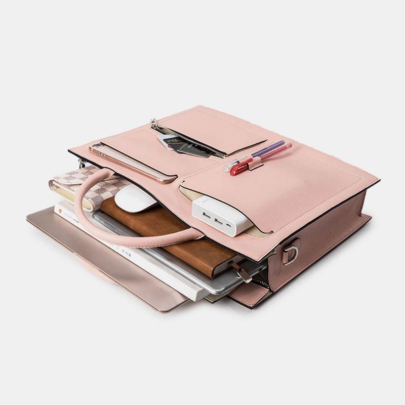 Wielofunkcyjna Torebka Damska Solidna Teczka Na Laptopa 13.3 Cala Torba Crossbody
