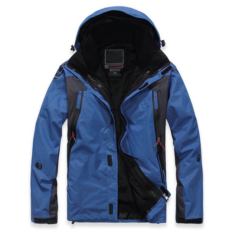 Męska Dwuczęściowa Wodoodporna Wiatrówka Outdoor Ski Jacket