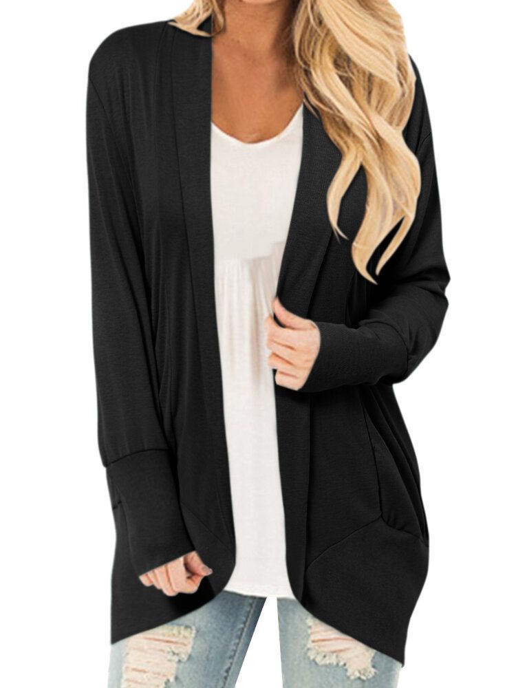 Damski Sweter W Jednolitym Kolorze Z Długim Rękawem Automn Winter Casual Sweter