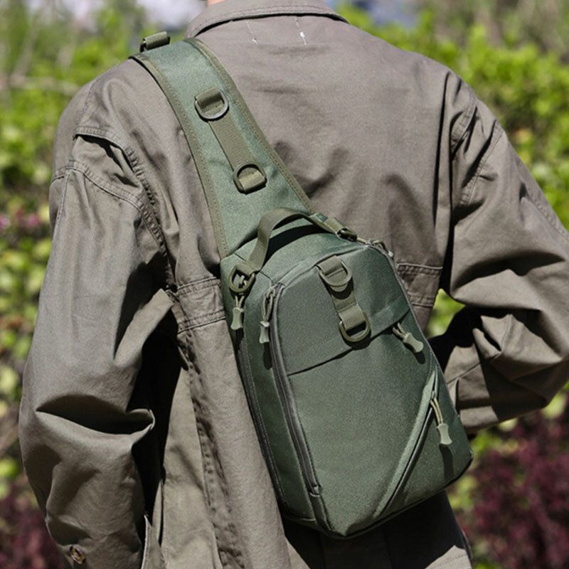 Mężczyźni Kamuflaż Multi-carry Tactical Fishing Travel Outdoor Torba Na Klatkę Piersiową Torba Na Ramię