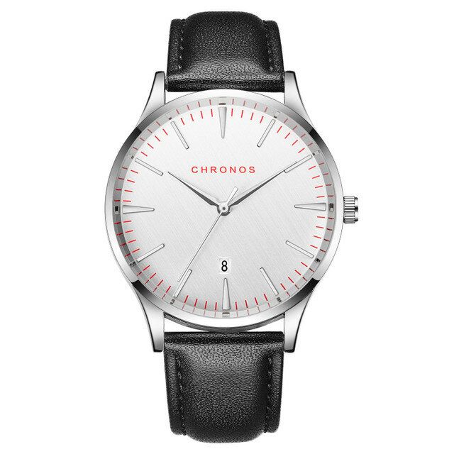 Casual Style Wodoodporny Męski Zegarek Na Rękę 40mm Hardlex Dial Ultra Cienki Zegarek Kwarcowy