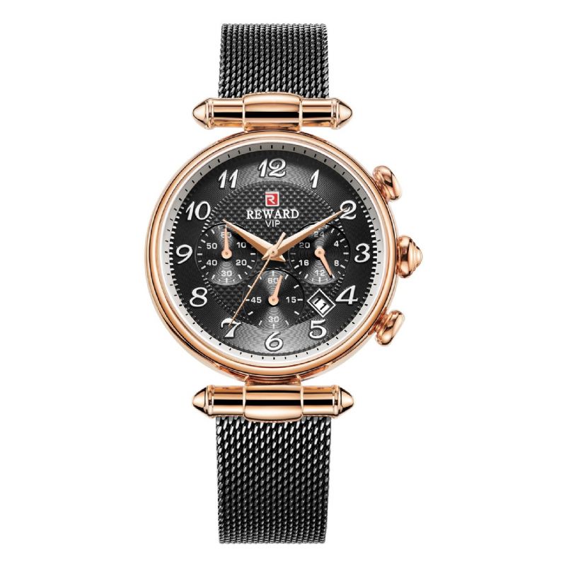 Fashion Damskie Watch Chronograph Date Display Wodoodporny Damski Zegarek Kwarcowy