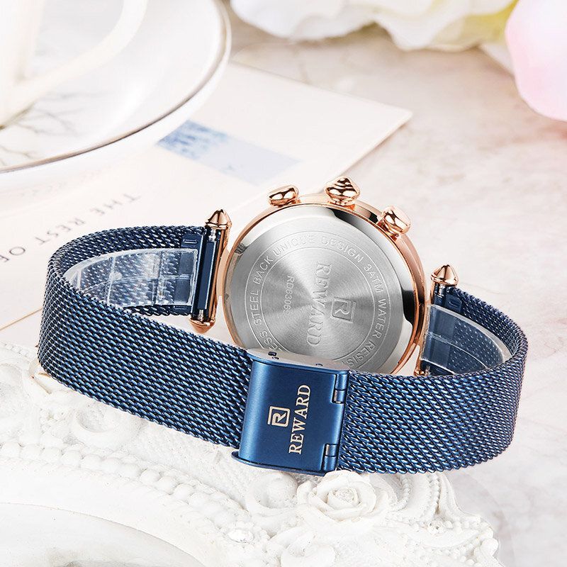 Fashion Damskie Watch Chronograph Date Display Wodoodporny Damski Zegarek Kwarcowy