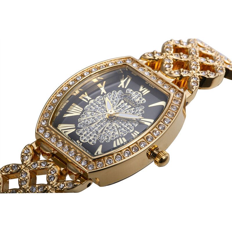 Fashion Light Luxury Hollow Diamond Damskie Quartz Watch