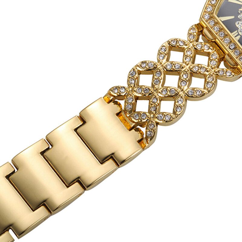 Fashion Light Luxury Hollow Diamond Damskie Quartz Watch