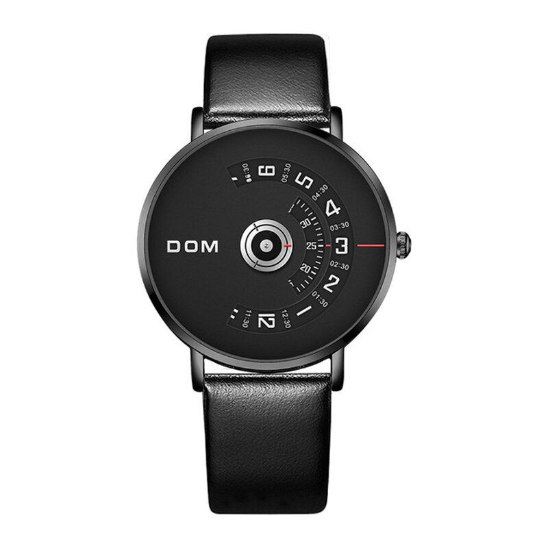 Fashion Męskie Watch Creative Dial 3atm Wodoodporny Zegarek Kwarcowy