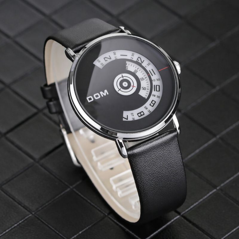 Fashion Męskie Watch Creative Dial 3atm Wodoodporny Zegarek Kwarcowy