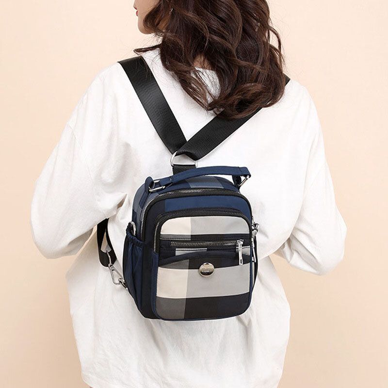 Fashion Canvas Wielofunkcyjny Lekki Plecak Torba Na Ramię Crossbody Torba Dla Kobiet