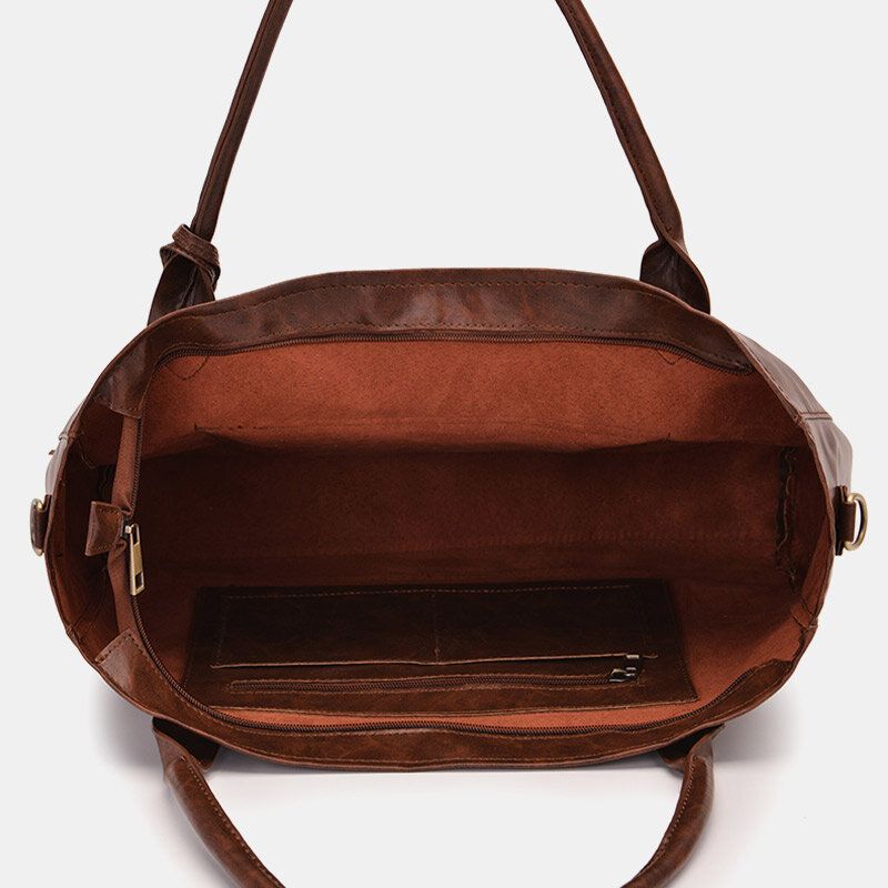 Kobiety Vintage Tassel Decor Duża Pojemność Torba Crossbody Torba Wielofunkcyjna Miękka Torebka Ze Sztucznego Futra