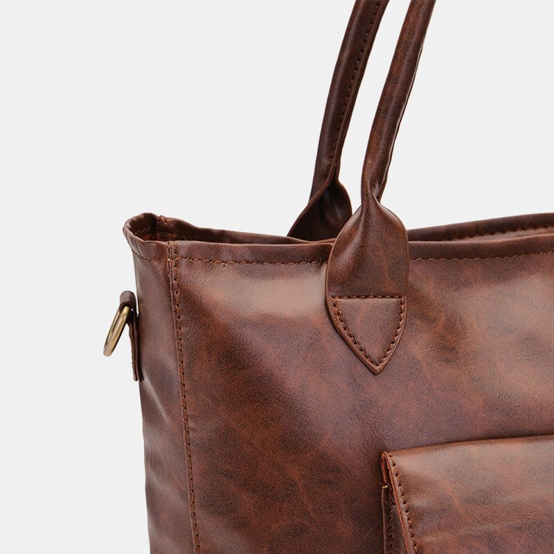 Kobiety Vintage Tassel Decor Duża Pojemność Torba Crossbody Torba Wielofunkcyjna Miękka Torebka Ze Sztucznego Futra