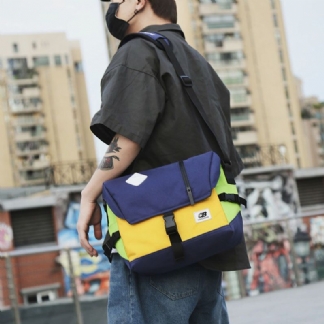 Mężczyźni Nylon Średnia Pojemność Kontrast Kolor Dorywczo Osobowość Tornister Torba Crossbody Torba Na Ramię