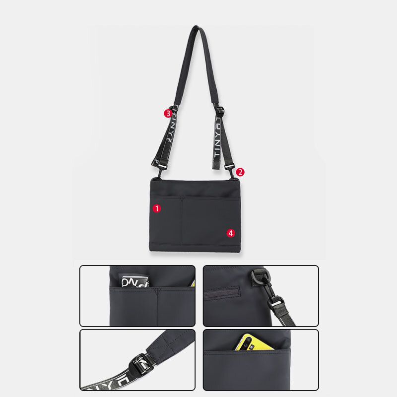 Męska Lekka Wielo-kieszeniowa Wodoodporna Zewnętrzna Torba Crossbody Z Wieloma Kieszeniami