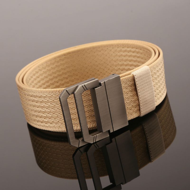 130 cm Męski Pasek Z Podwójną Klamrą Nylon Military Tactical Trwałe Sportowe Dżinsy W Pasie