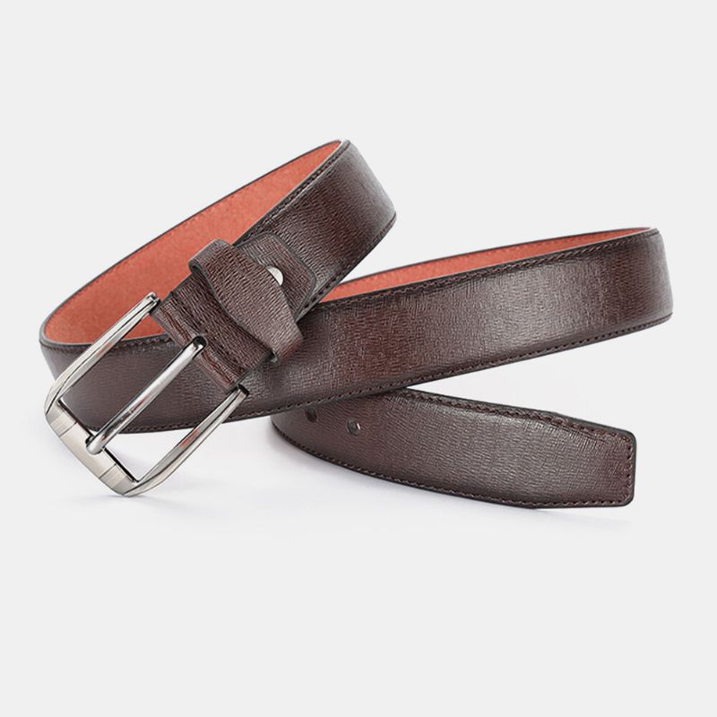 Mężczyźni Faux Leather 120 cm Ze Sprzączką Business Casual Fashion Skórzany Pasek Do Spodni