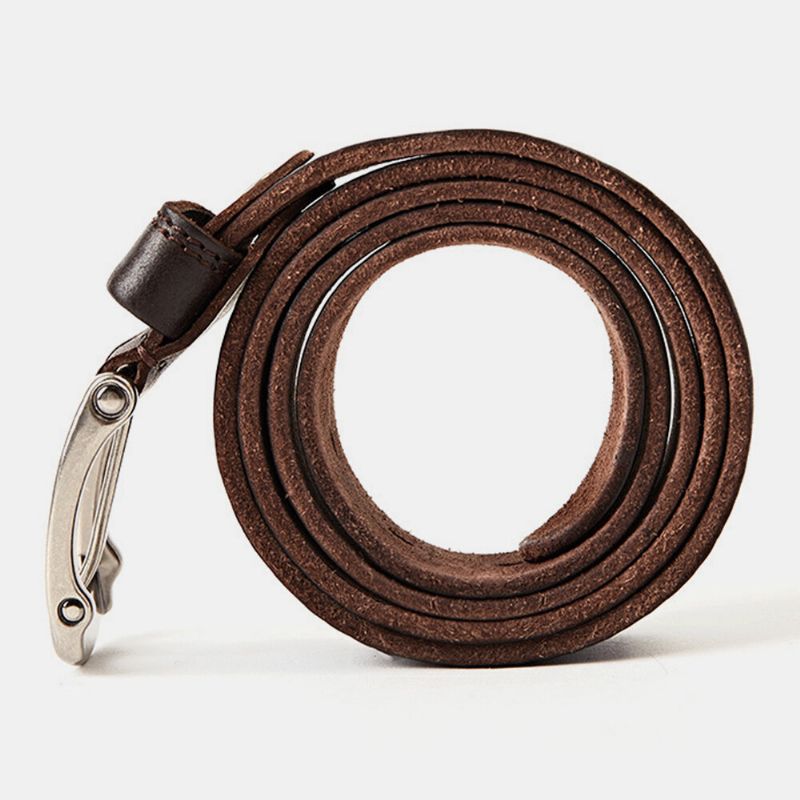 Mężczyźni Prawdziwej Skóry 105/110/115/120/125/130 cm Retro Dzikie Pin Klamra Jeans Garnitury Pierwsza Warstwa Pasa Skóry Wołowej
