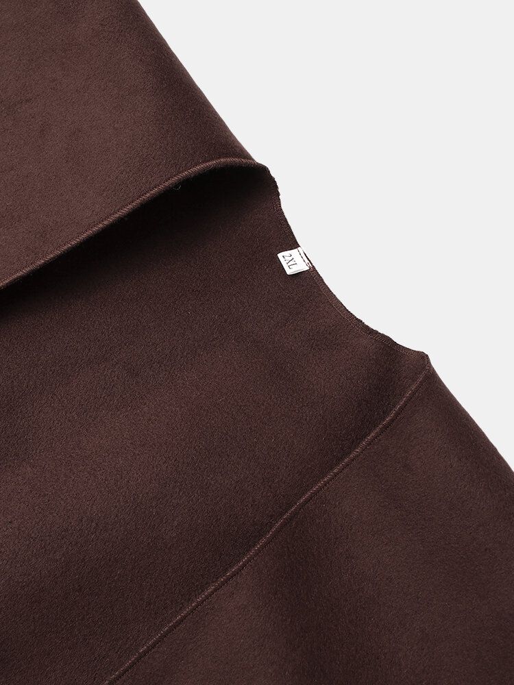 Męski Solidny Rozpinany Przód Dorywczo Wysoki Niski Obszyty Oversized Cape Cardigans