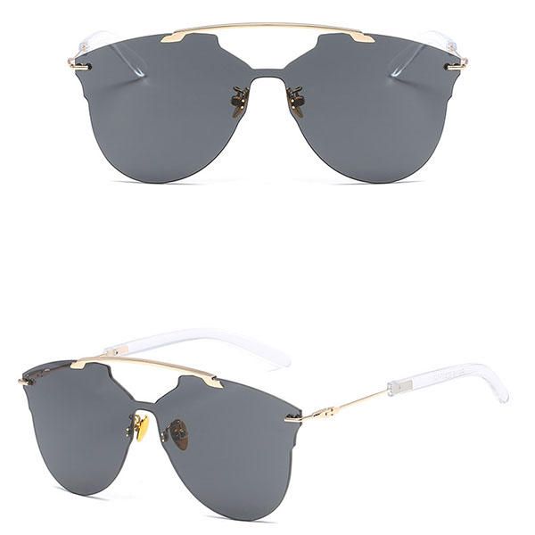 Mężczyźni Kobiety Cienka Metalowa Oprawka Okulary Przeciwsłoneczne Casual Outdoor Anti-uv Hd Eyeglaases