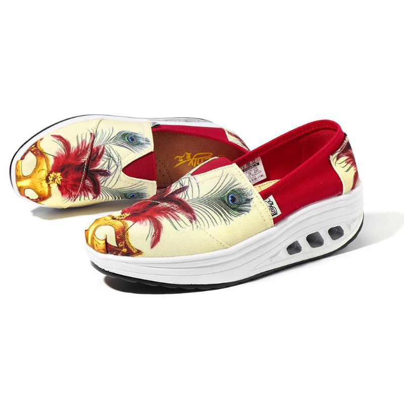 Casualowe Buty Wsuwane Na Podeszwie Rocker Dla Kobiet